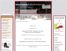 Tablet Screenshot of massschuhe-bremen.de